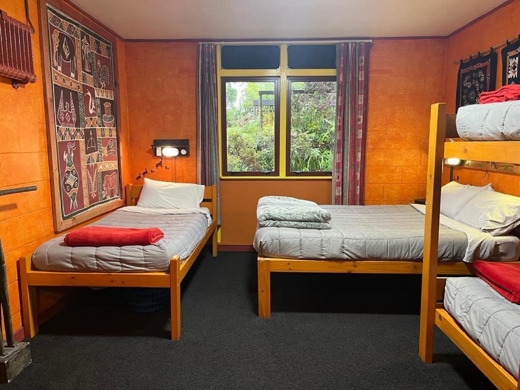 グローバル ビレッジ トラベラーズ ロッジ グレイマウス エクステリア 写真 A typical dorm room at a hostel